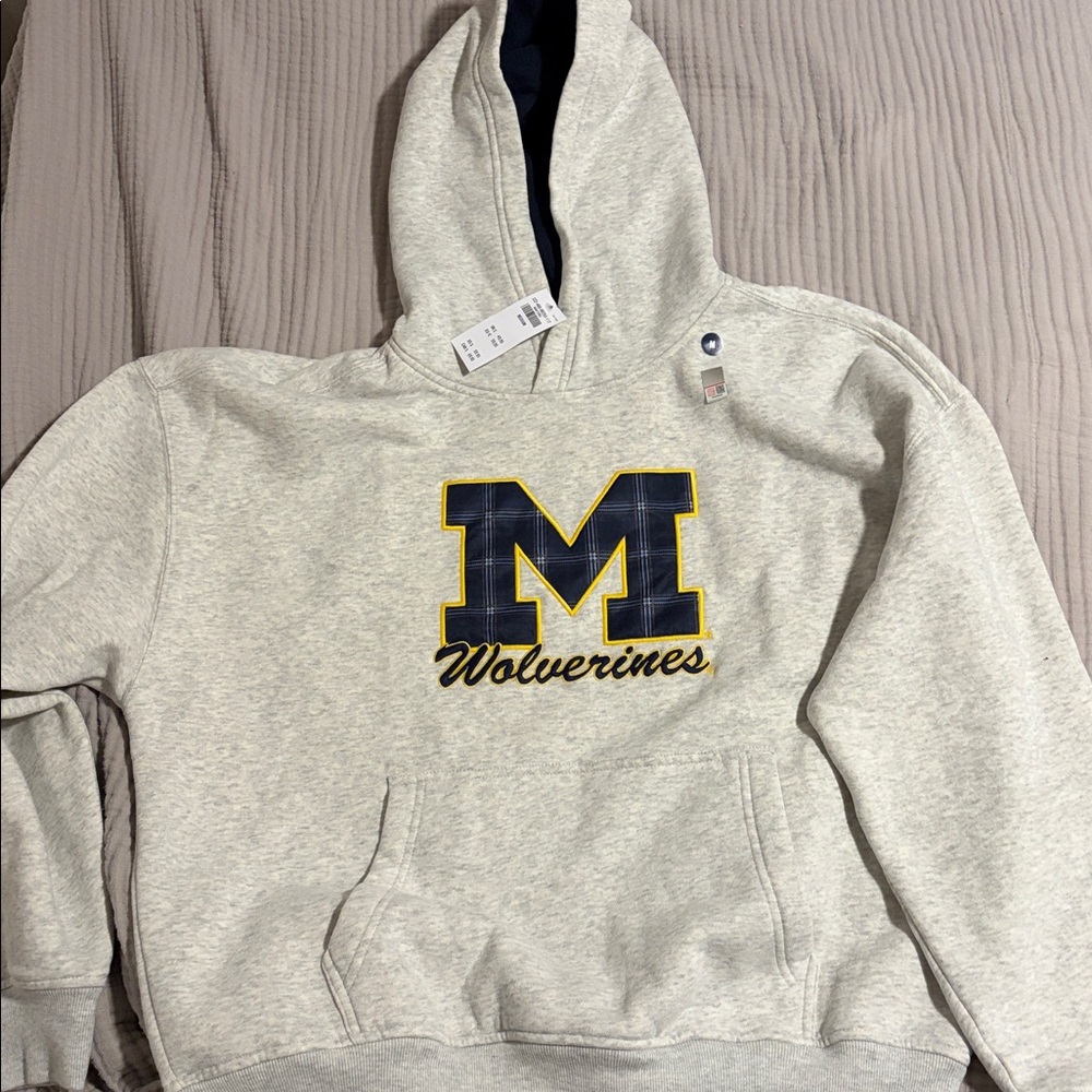 Hollister Light Gray Wolverines Hoodie
